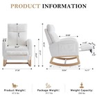 Nursery Rocking Chair W adjustable Footstool  Comfort Upholstered Rocker Chair