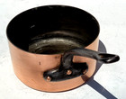 Vintage French 8 1inch Copper Pan Toque Chef  France Good Tin Lining 2mm 5 1lbs
