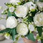 Floweroyal 2 Bunches Peony Artificial Flowers White Silk Peonies Bouquets For
