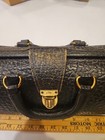 Lilly Black Vintage Pebbled Leather Doctor Medical Travel Bag