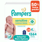 Baby Wipes Pampers Sensitive 1344 Wipes  24x