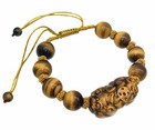 Feng Shui Yellow Tiger Eye Beads Pi Yao  pi Xiu Xie Bracelet Amulet For Wealth