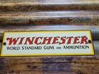 Vintage Winchester Porcelain Sign Old Firearms Ammunition Gun Ammo Rifle Hunting