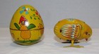 Vintage Haji Tin Wind Up Pecking Chick With Egg  Japan  Works