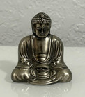 Japanese Souvenir Great Buddha Kamakura Silver Tone Miniature Replica 