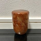 Musashino Makie Natsume Tea Caddy Long Lacquer Authentic Handcrafted