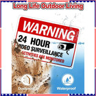 4 Pack Large Warning Security Cameras In Use Metal Sign For House Business
