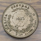 1923 Costa Rica 50 Centimos Overstruck On 1893 25c Ch  Xf Multiple Errors Chrc