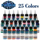 16 25-color Fusion Tattoo Ink Kit  1oz 30ml  Genuine Permanent Makeup