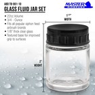 10pk Airbrush 3 4oz Glass Jar Bottles With Plastic Lids  Store Paint Siphon Feed