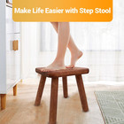 Wooden Step Stool Kids Chair Toddler Sensory Table Plant Stool With Handles P   