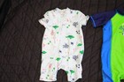 Boy Baby Swim Gear Lot Rash Guards Carters Whales Sharks 3 - 18 Months Trunks