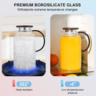2 Pack 68 Oz Glass Pitcher With Lid And Handle vintage Glass Water Pitcher For F