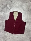 Vintage Mens Buckle Back Vest 30s 40s Black Waistcoat Antique 1930s 1940s Cherry