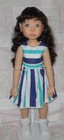 Unknown Brand Doll Wig Size 10 11 Dark Brown Long Wavy Hair   Bangs Nnt
