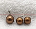 Beautiful 10mm 14mm Multicolor South Sea Shell Pearl Earring Pendant Necklace 