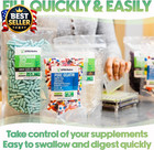 Size 0 Empty Capsules - 100 Clear Count Empty Vegan Capsules - Vegetarian Pill -