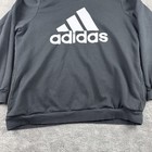 Adidas Hoodie Womens 2x Black Fleece Pullover Logo Long Sleeve