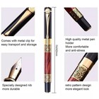 Fine Nib Metal Fountain Pen With 10pc Refillable Ink Cartridges Calligraphy Pen