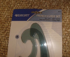 Westcott French Curve Set  Kt-8  3 Piece 5 5  6 5    12 5  Curves  New