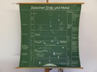 Constellations Zodiac Erde Moon Astronomy Mural Wall Map   1970 98x101