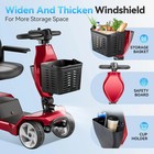 Mobility Scooters For Seniors  4 Wheel Foldable Mobility Scooters For Adults-red