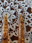 Vintage Set Of 11 5  Lucite acrylic Candles Orange With Gold Flakes Hempstead