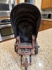 Antique Mid 19thc Doll Baby Perambulator Pram Carriage Stroller Buggy Collector 