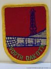 Vintage North Dakota State Patch Oil Well Derrick Gas Souvenir Shield Badge Old