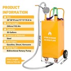 30 Gallon Fuel Diesel Oil Transfer Tank Gas Caddy With Bidirectional Siphon Pump