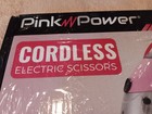 Pink Power Cordless Electric Scissors Rechargeable For Sewing  Crafts    Metal
