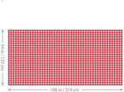 Picnic Tablecloth 4 Pack Red White Gingham Checkered Vinyl Waterproof 56x109