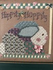 Completed Mill Hill Bunny Beaded Cross Stitch In 6x6 Frame Hippity Hoppity