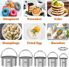 Biscuit Cutter Set Round Cookie Cutters With Handle 5 Pieces Stainless Steel New