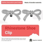 2pcs Crystal Rhinestones Bow Shoe Clips Wedding Bridal Shoe Buckles Diy1388