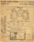 1910s Vintage Mccall Sewing Pattern 6960 Rare Baby Girls Dress Size 6 Months