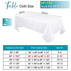 60 X102 Inch White Rectangle Table Cloths 2 Packs Polyester Tablecloths High    