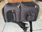 2 Tier Pet Carrier Double Compartment Cat Dog Travel Bag Foldable Charcoal Gray