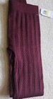 Seamless Thick Womens Fleece Lined Leggings Maroon Medium Nwt