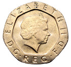 Great Britain Elizabeth Ii 2000 20 Pence  Tudor Rose 7-sided  Unc