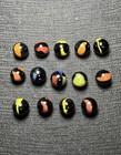 Vintage Vacor Black Panther Marbles Lot Of 14 W  Display Case