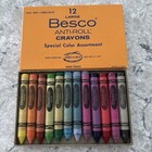 Besco  21 Binney   Smith Anti-roll Large Crayola Style Crayons Bnib Nos Vtg