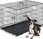 Dog Crate For Large Dogs 42 Inch Folding Metal Wirepet Cage Double Door W div   