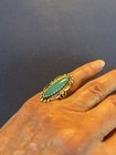 Vintage Sterling Silver  Turquoise Ring Size 6 Nice Looking Piece