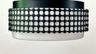 Vintage 1960   s-70   s Retro Mid Century Geometric Caged Black White Light Fixture