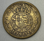 1952 Angola 10 Escudos Silver  720 Km 73 Province Of Portugal Asw 0 116