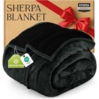 Reversible Sherpa Fleece Blanket Cozy Soft Durable Plush Throw Home Decor New