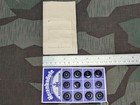 Vintage German Card Of 12 Black Trouser Buttons 17mm   15mm 1940s Wwii Nos Pants