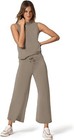 Sampeel Two Piece Sets For Women Summer Outfits Lounge Sets Mock Neck Tops Wide 