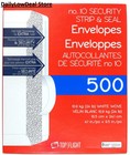 500 Count Top Flight  10 Security Strip   Seal Envelopes  24lb  4 1 8 x9 1 2 